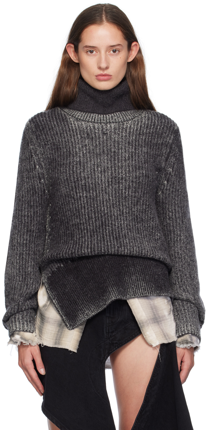 Gray Wool Turtleneck