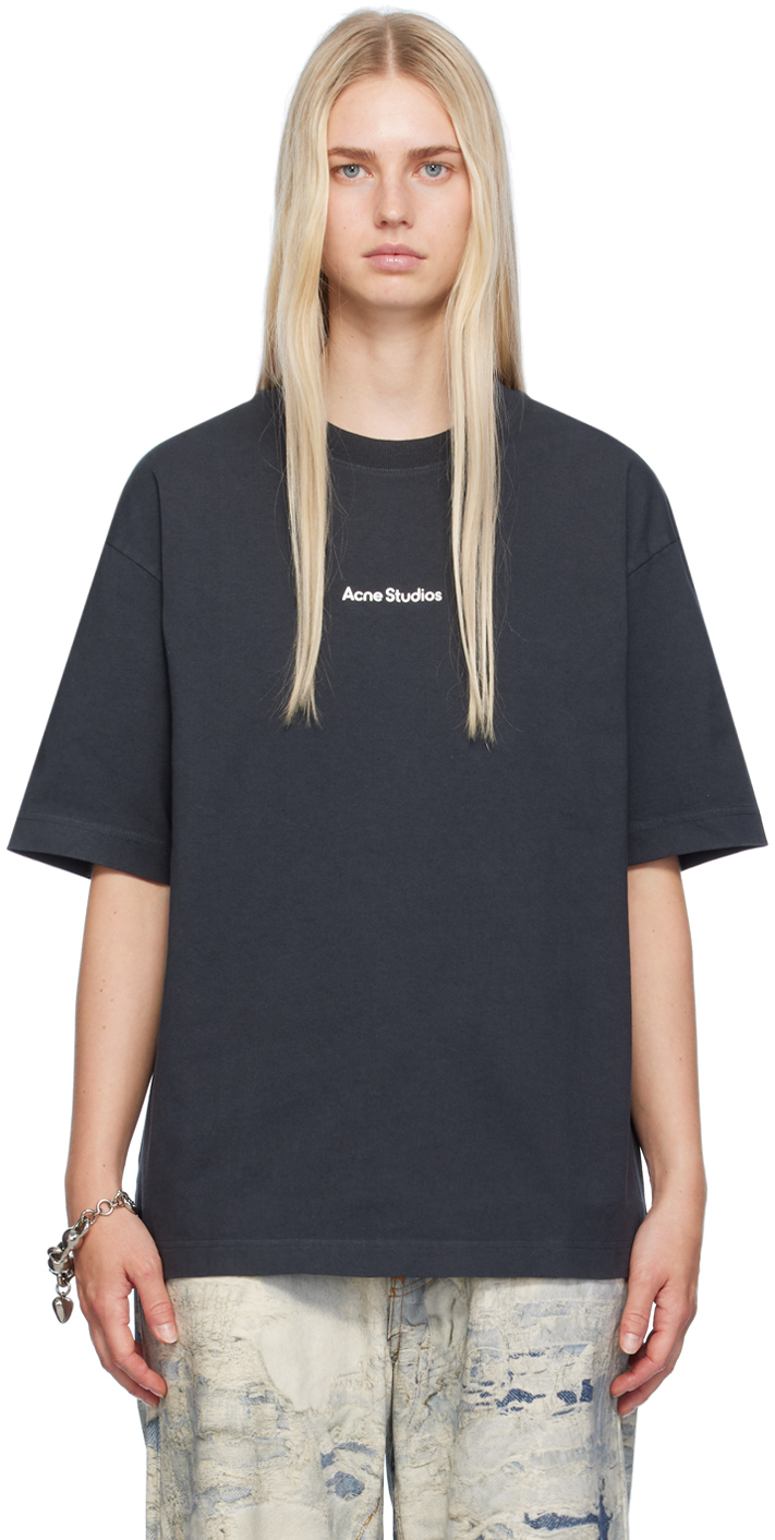 Shop Acne Studios Black Printed T-shirt In 900 Black