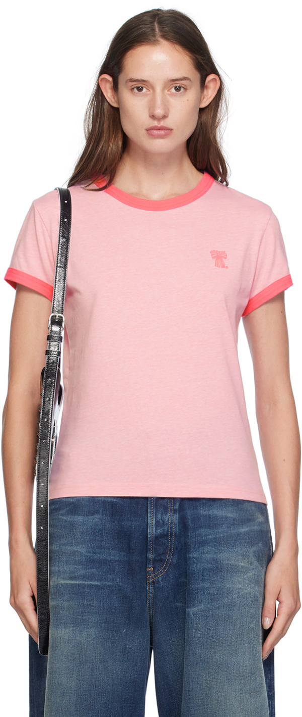 Shop Acne Studios Pink Sport T-shirt In Bp5 Bubble Pink