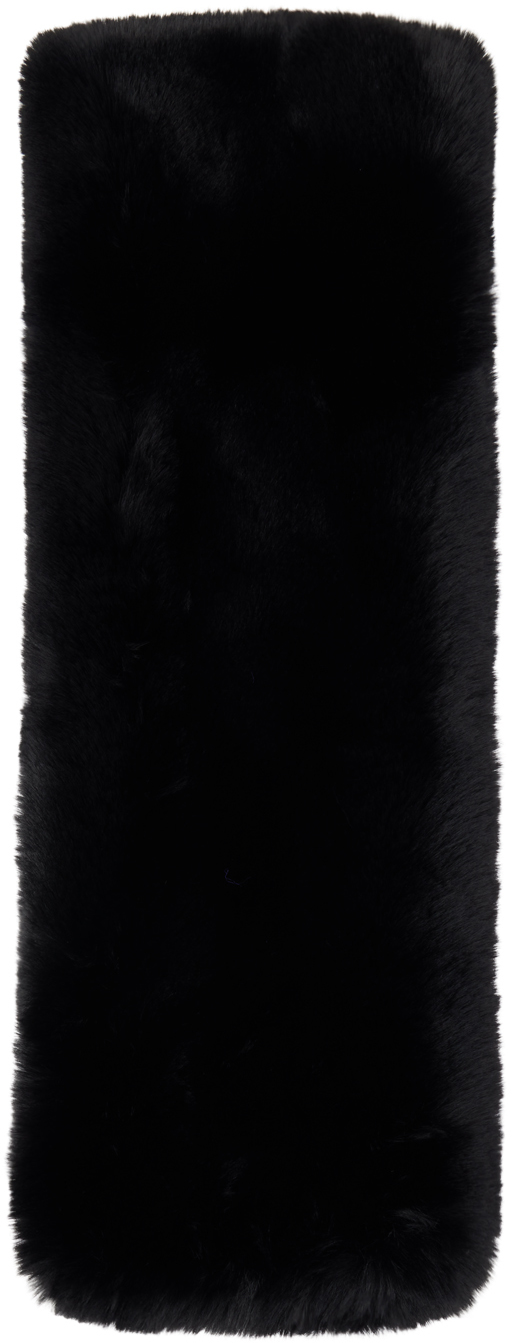 Acne Studios Black Furry Scarf