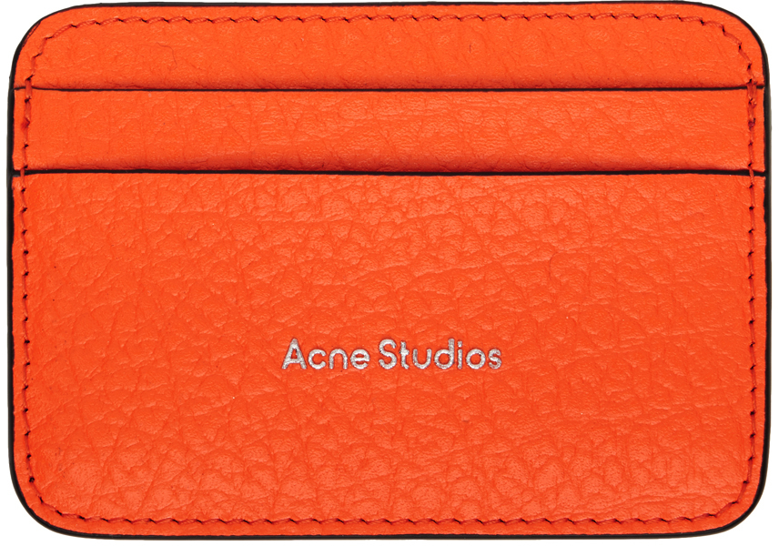 Orange Leather Card Holder