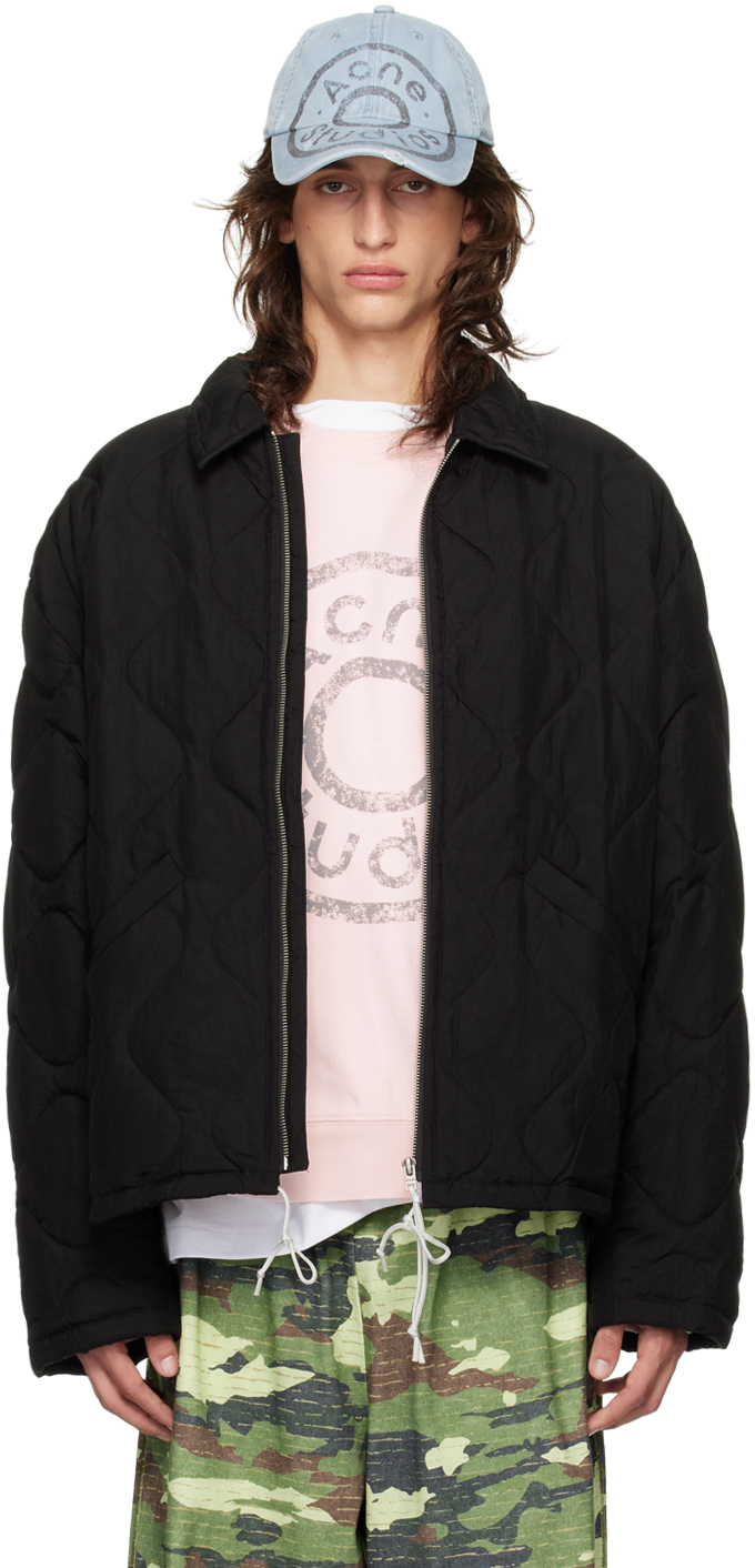 Black Padded Quilted Jacket