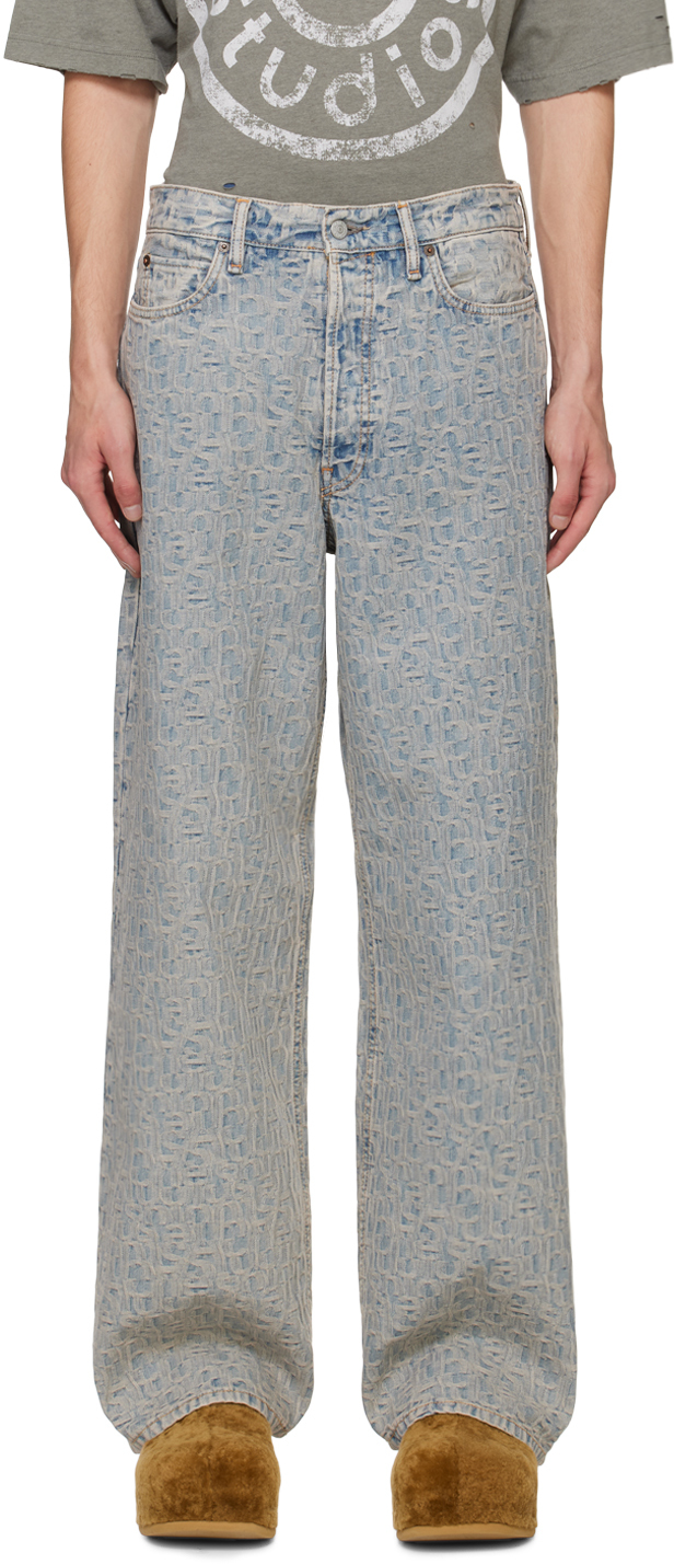 Blue Loose Fit 1981M Monogram Jeans