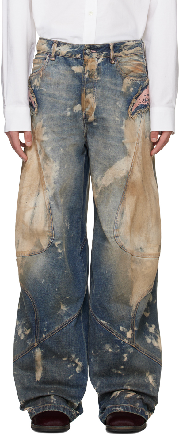 Acne Studios Blue Loose-fit Jeans In Mid Blue