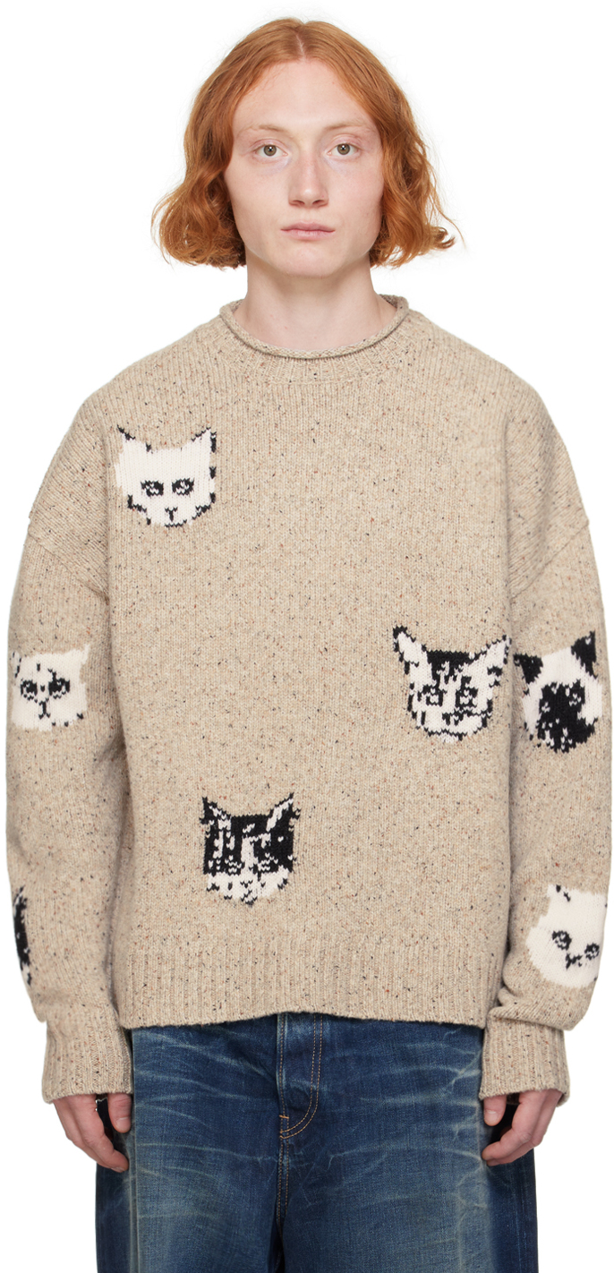 Beige Pattern Sweater