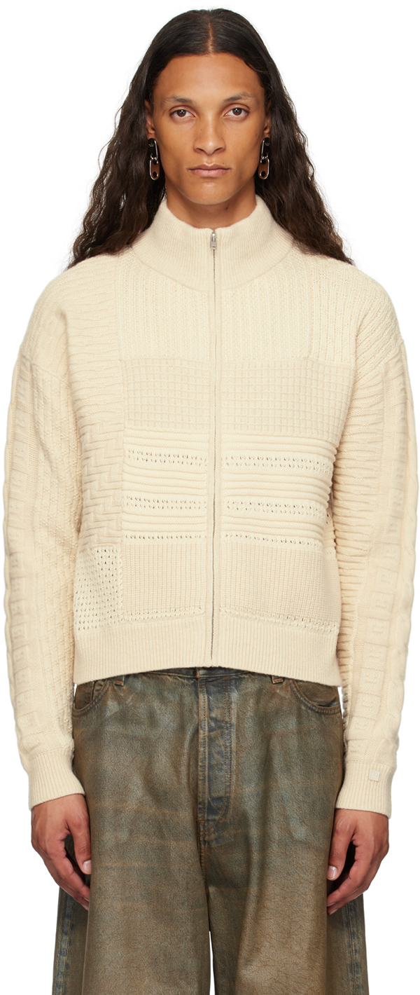 Beige Zip Sweater