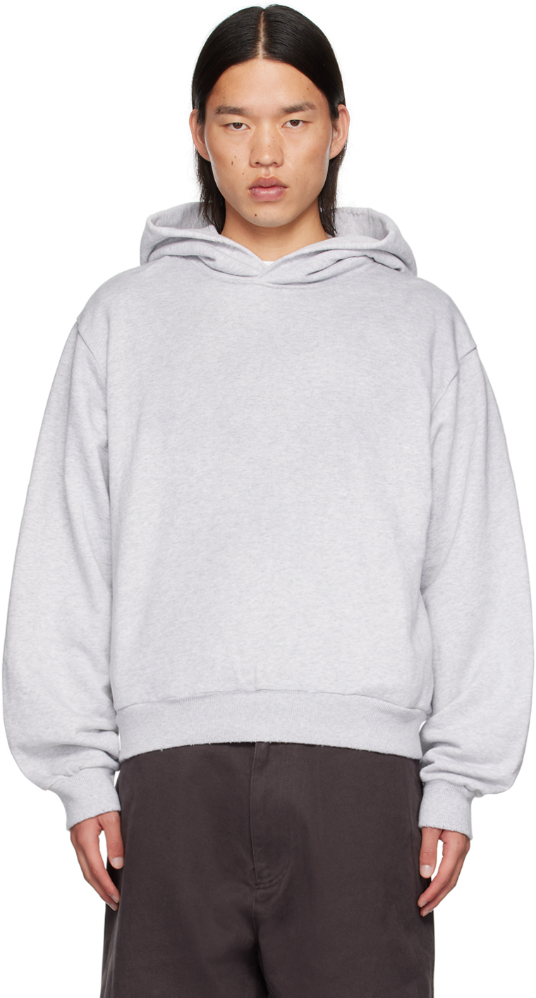 Gray Printed Logo Hoodie