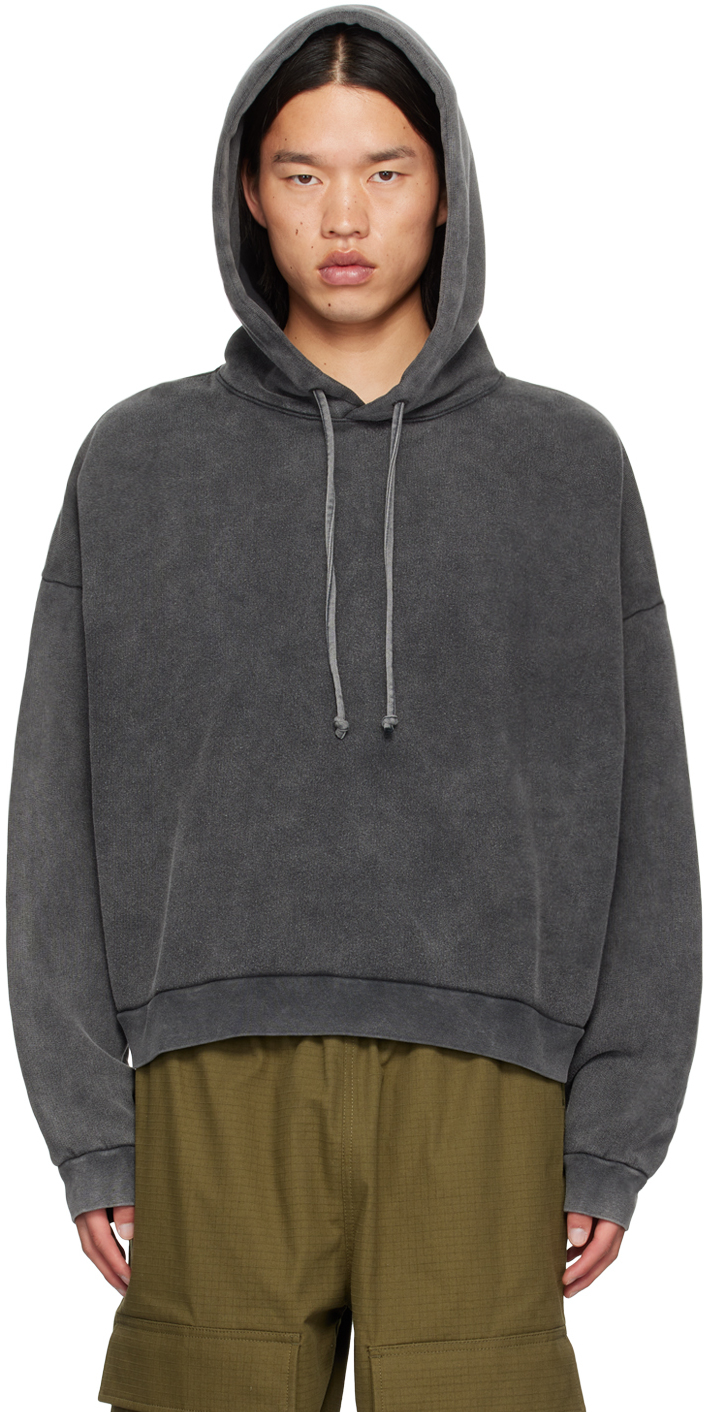 Gray Logo Patch Hoodie