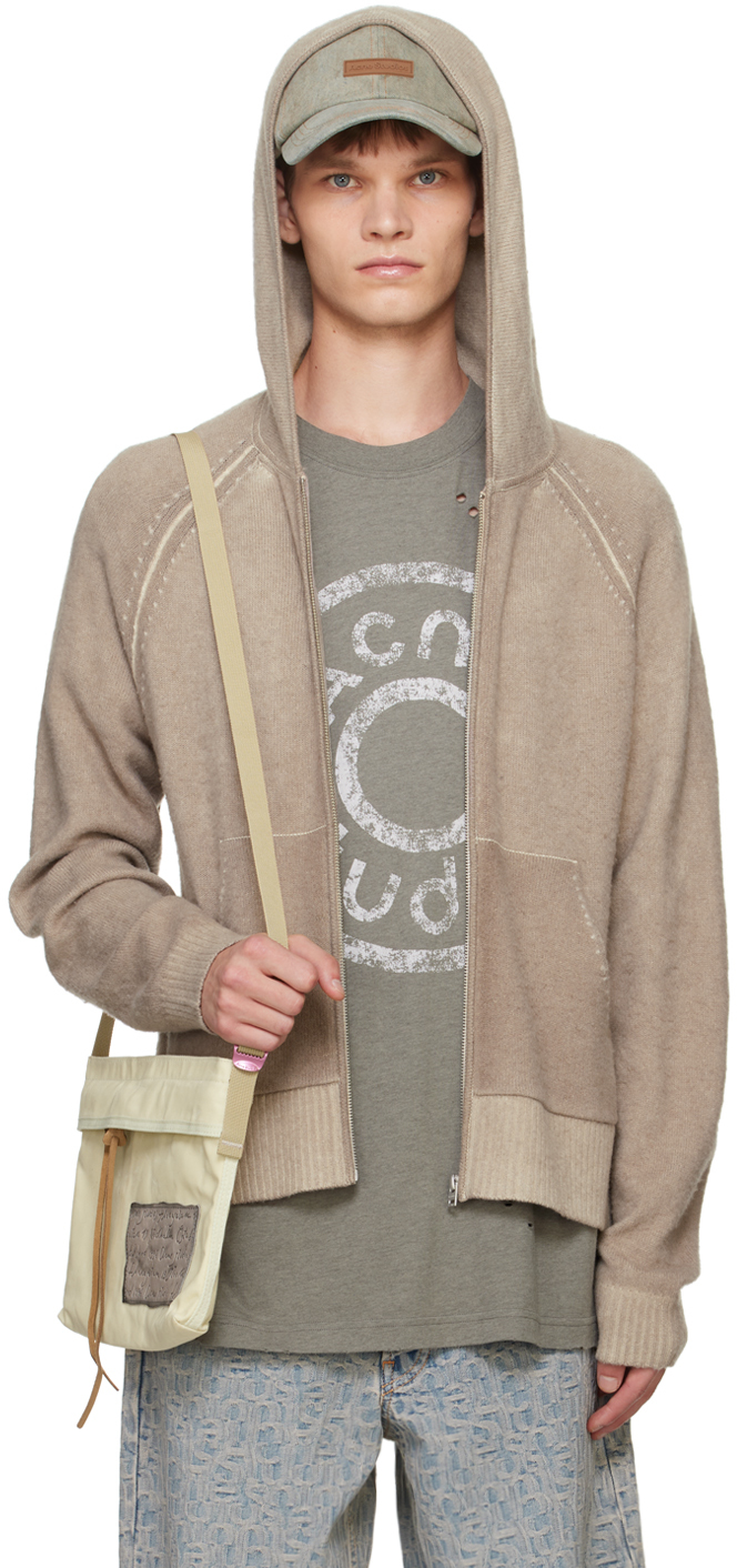Taupe Raglan Sleeve Hoodie by Acne Studios on Sale