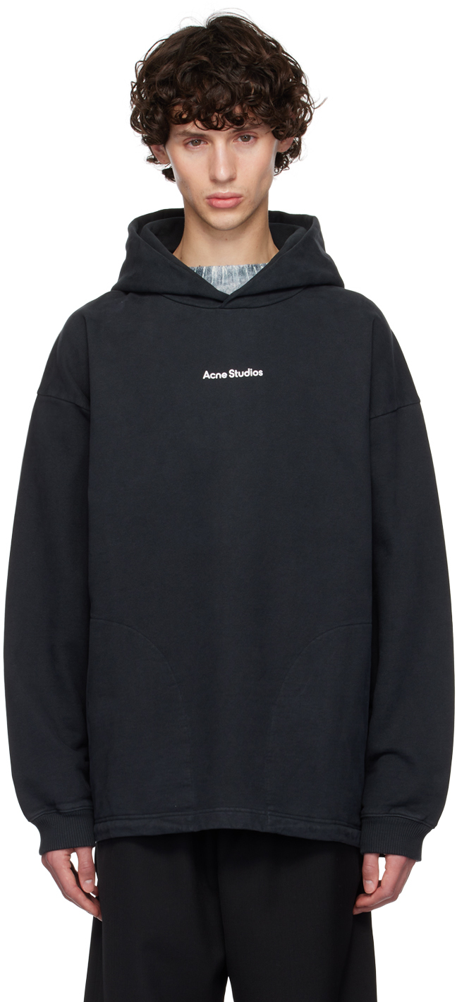 Black acne hoodie online