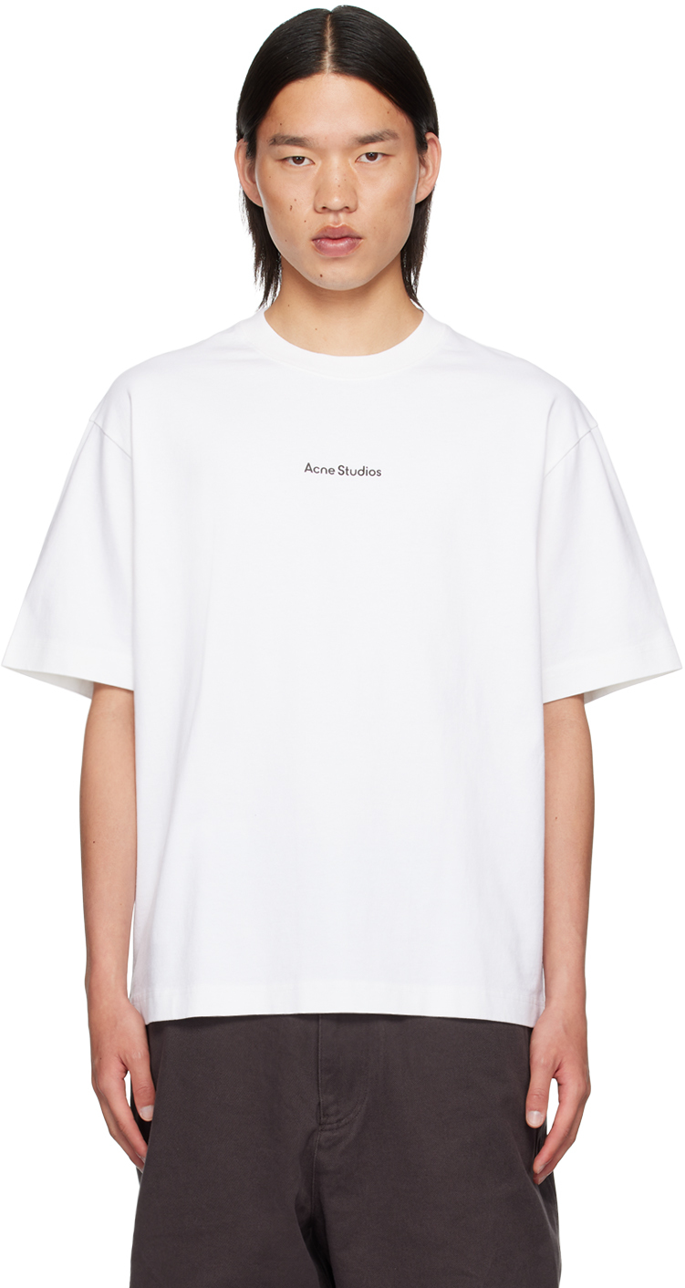 Acne Studios: White Relaxed-Fit T-Shirt | SSENSE