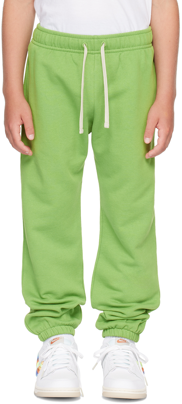 Shop Acne Studios Kids Green Patch Sweatpants In Herb Green