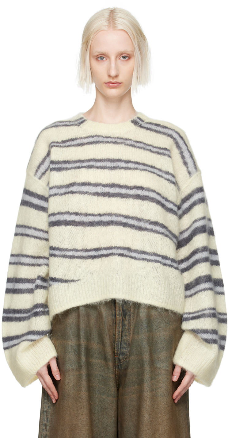 acne studios yellow & blue striped sweater