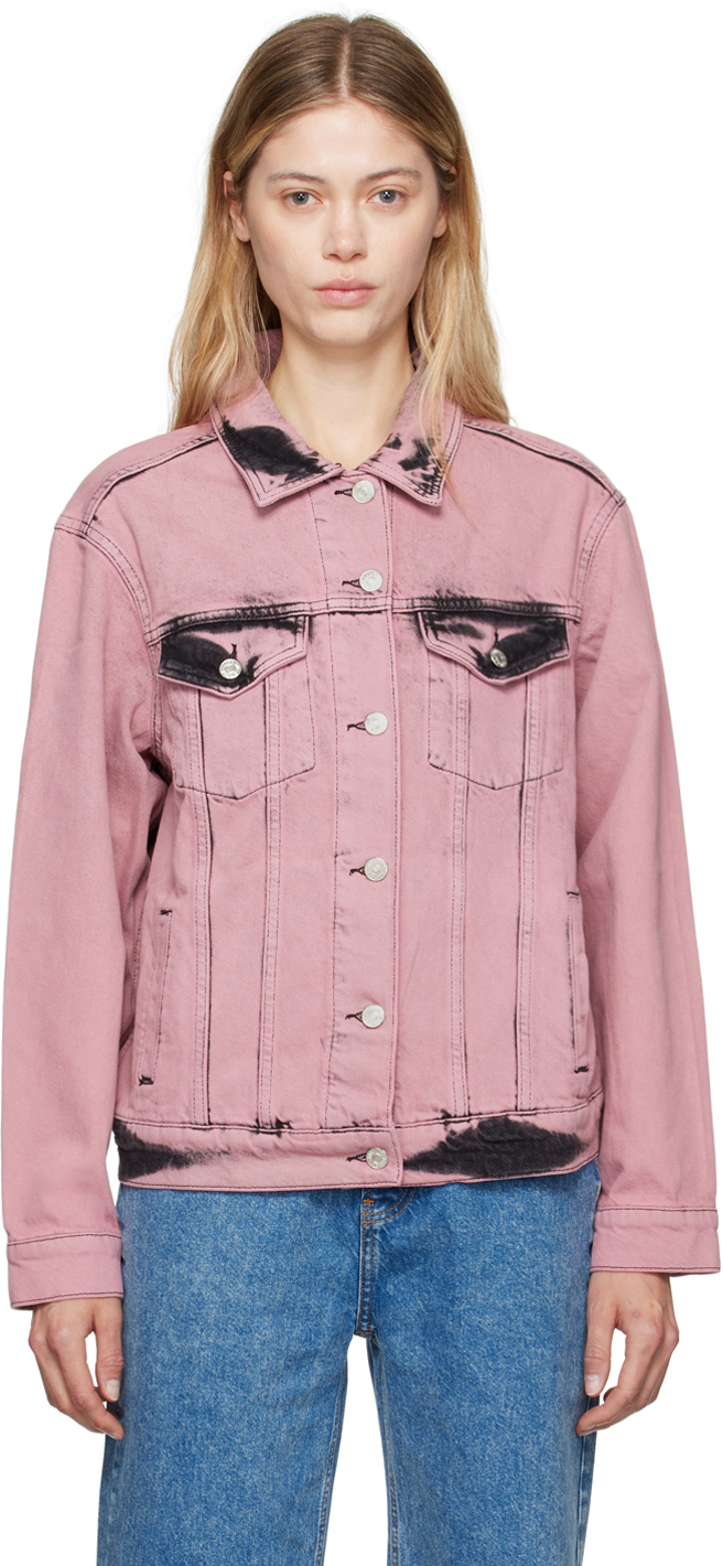 Pink Faded Denim Jacket