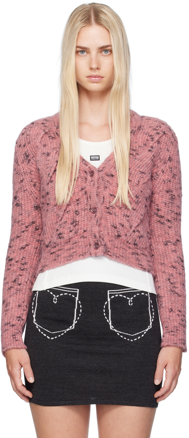 Pink Cable Knit Cardigan