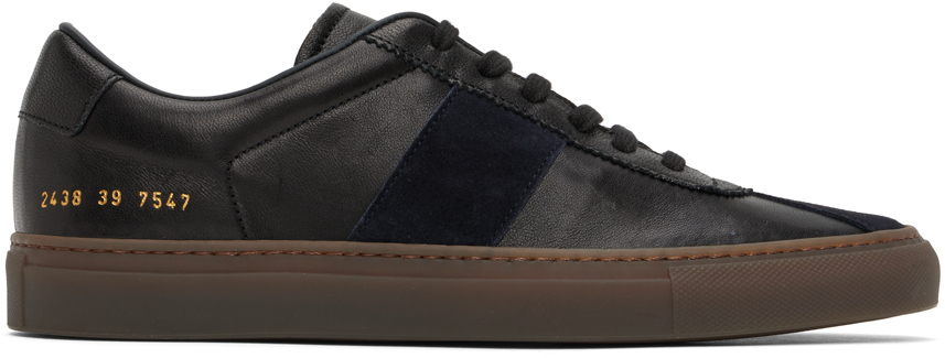 Shop Common Projects Black Tennis Trainer Sneakers In 7547 Black