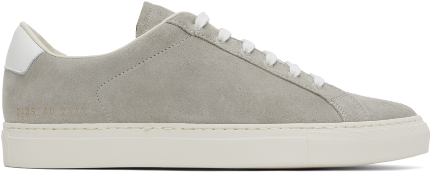 Shop Common Projects Gray Retro Sneakers In 7543 Grey