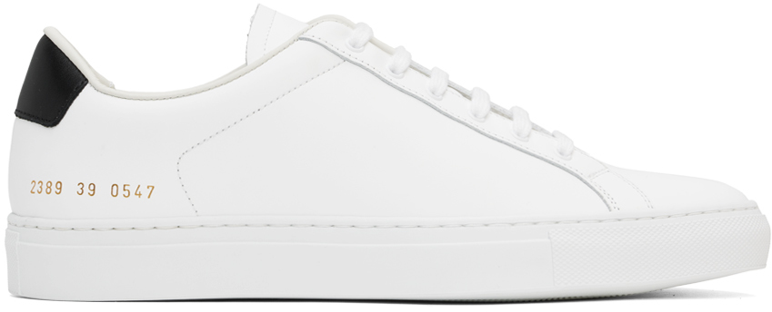 Shop Common Projects White Retro Classic Sneakers In 0547 White/black