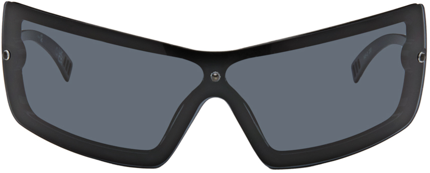 Shop Le Specs Black 'the Bodyguard' Sunglasses In Lsp2452348