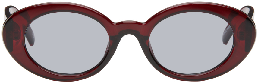 Le Specs Red 'nouveau Vie' Sunglasses In Brown