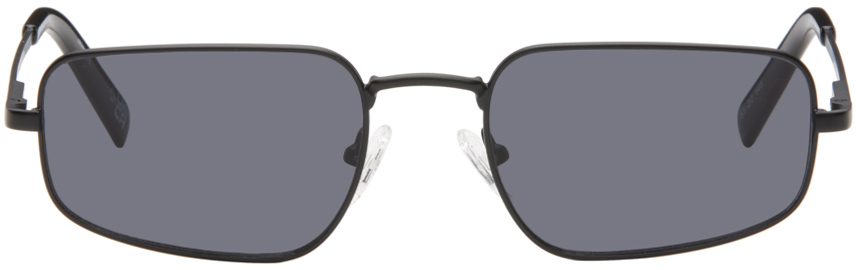 Shop Le Specs Black Metagalactic Sunglasses In Lsu2429714