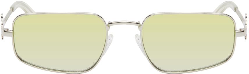 Shop Le Specs Silver Metagalactic Sunglasses In Lsu2429713