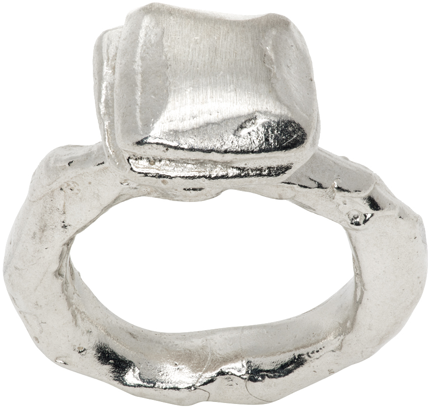 Shop Alighieri Silver 'the Ancient Incantations' Pinky Ring In Sterling Silver