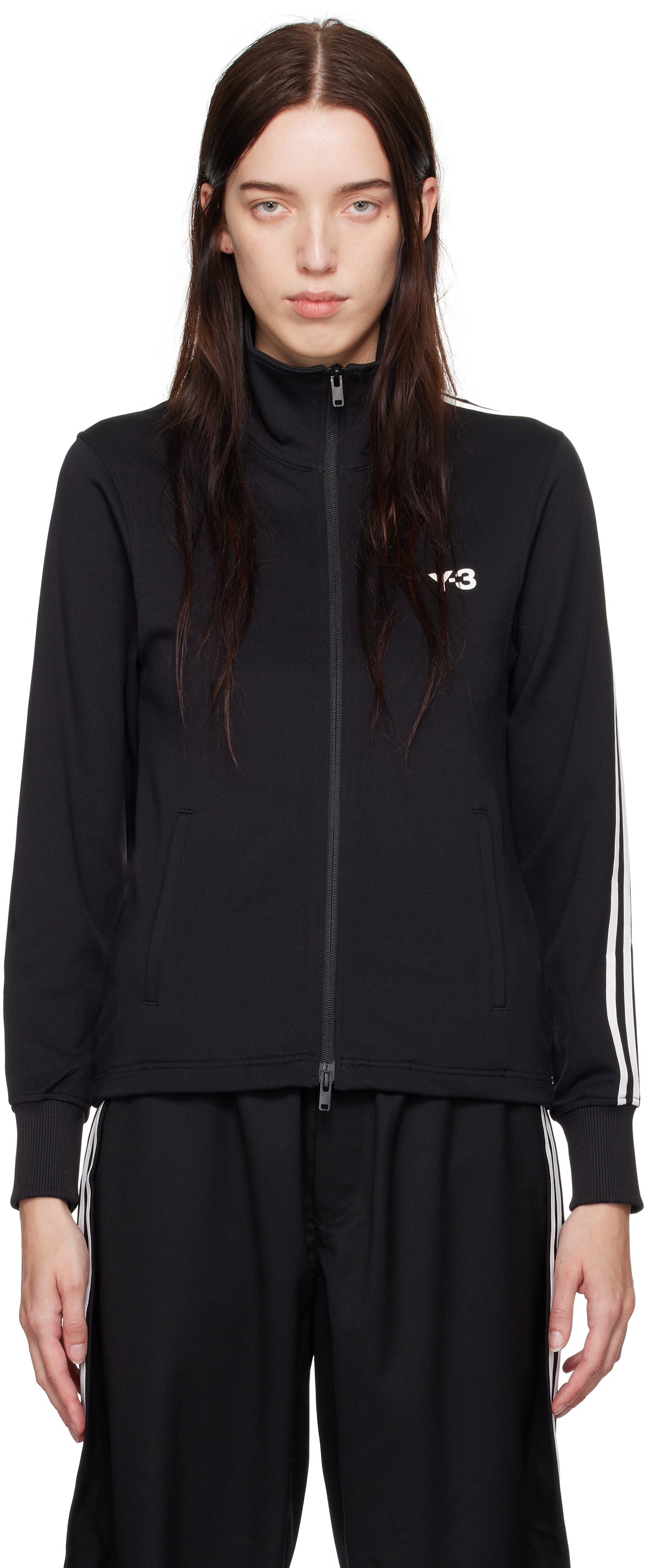 Black 3-Stripes Track Jacket