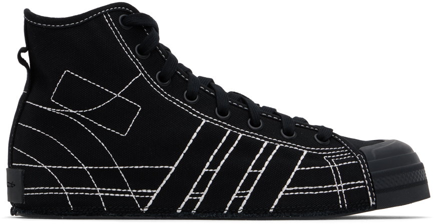 Shop Y-3 Black Nizza Hi Sneakers