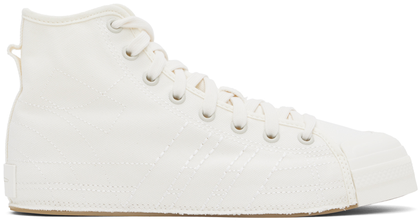 Shop Y-3 White Nizza Hi Sneakers