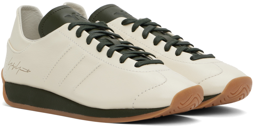 Y-3 Country Lace-up Sneakers In Beige