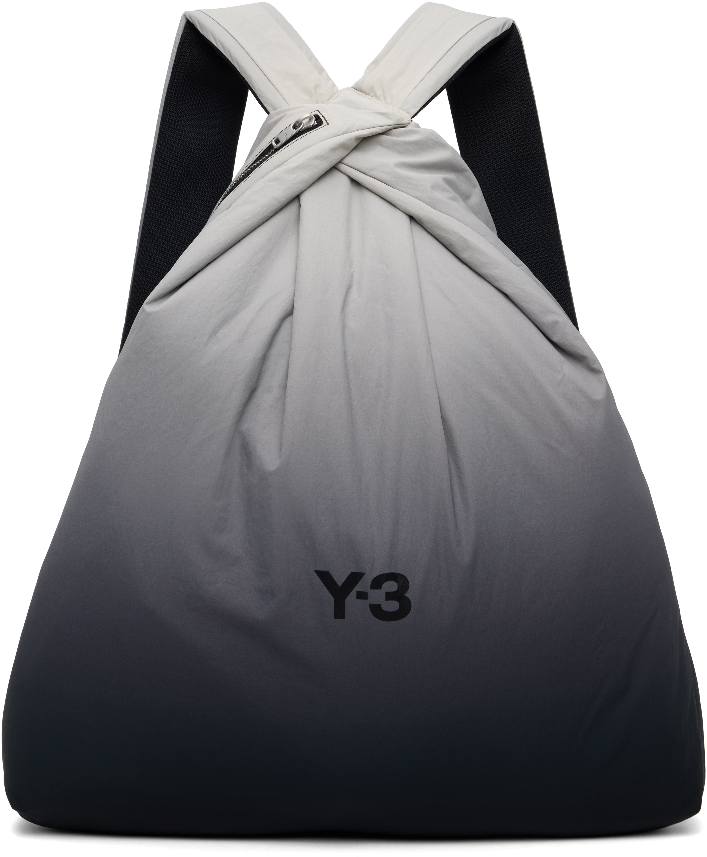 Y-3 Gray & Black Ombré Backpack In Multicolour