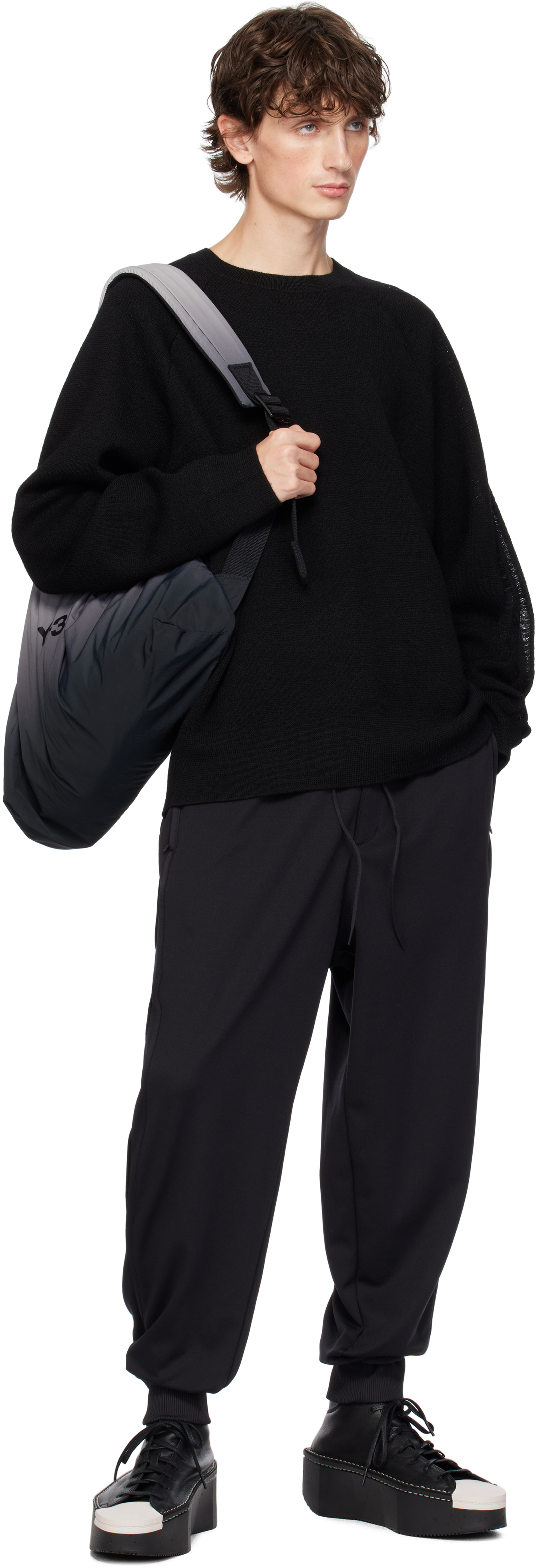 Y-3 Gray & Black Ombré Backpack | Smart Closet