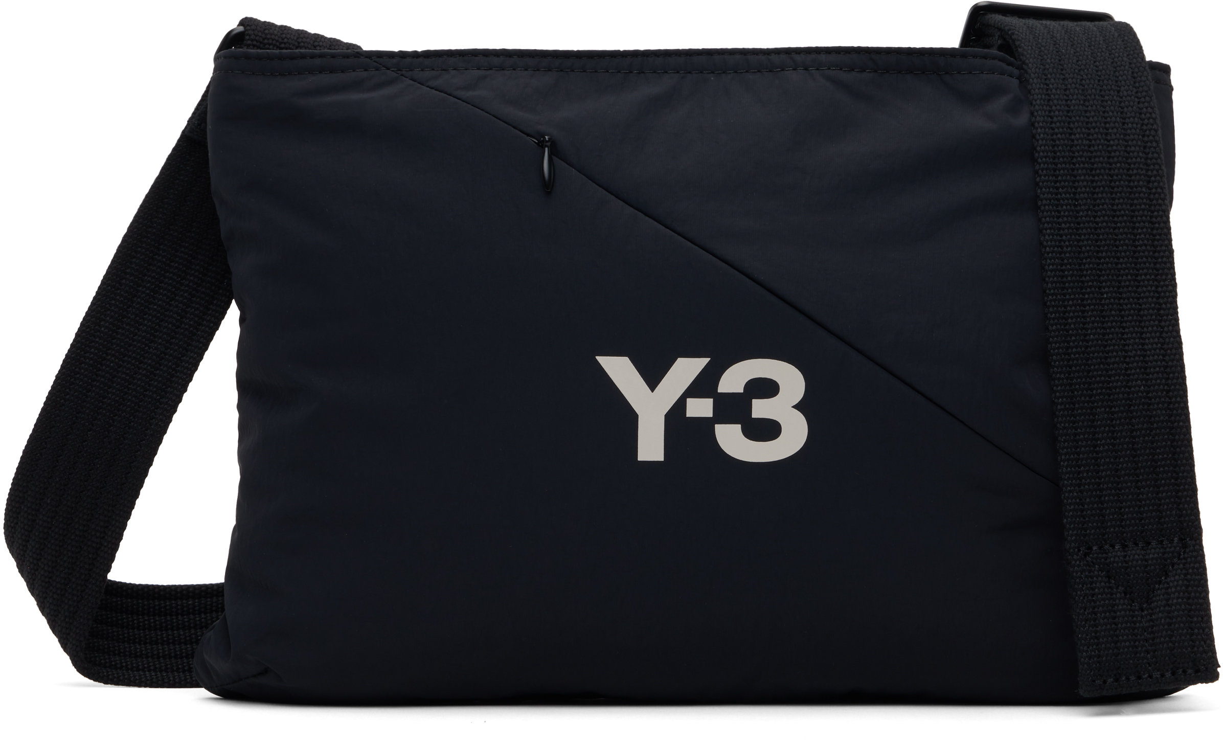 Y-3 Black Nylon Sacoche Bag