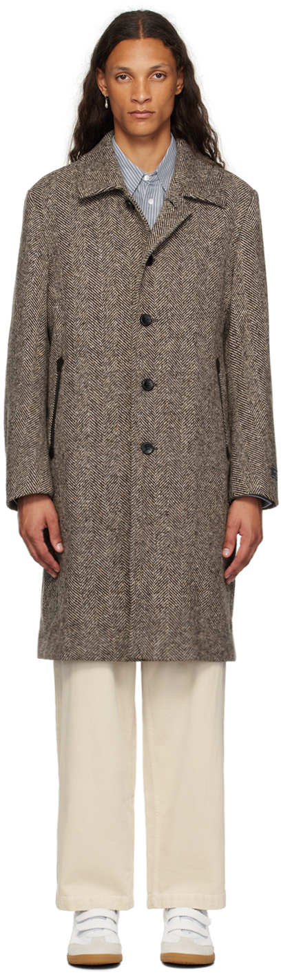 Shop After Pray Beige & Brown Rogan Coat