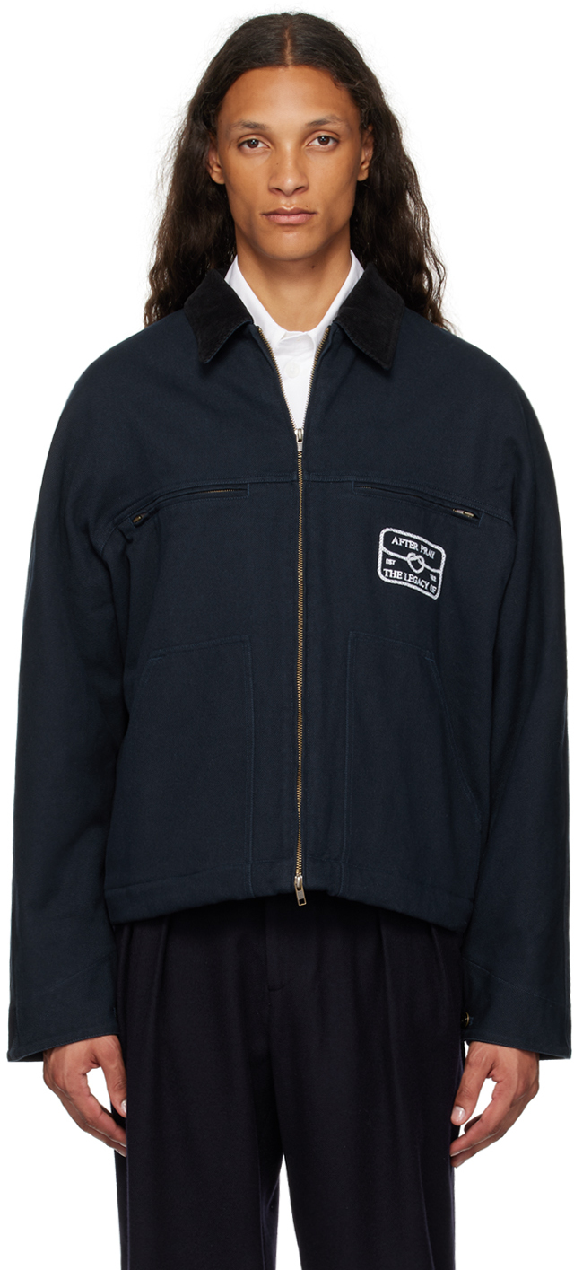 Shop After Pray Navy Hunt Jacket