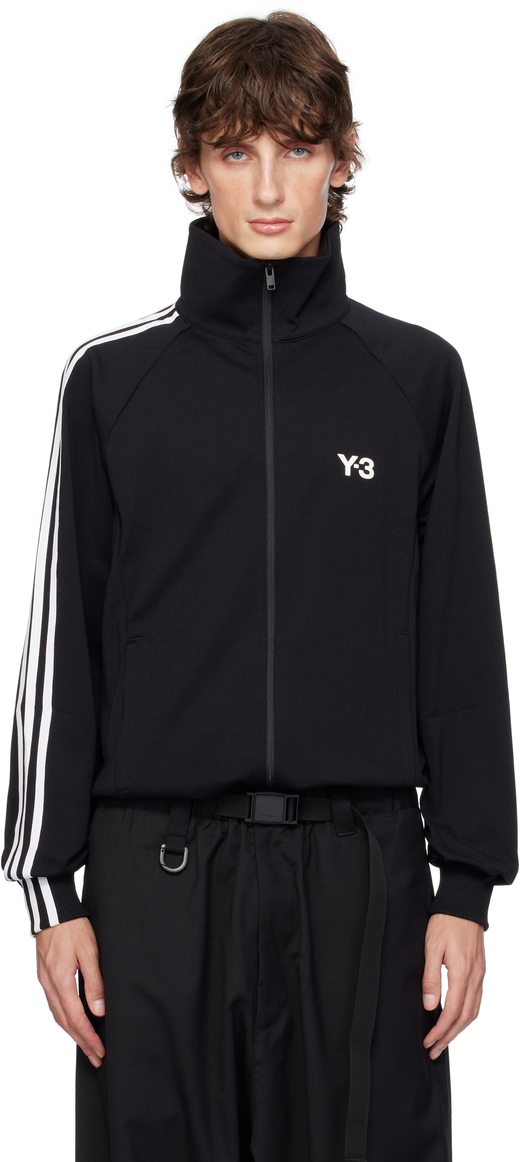 Black 3-Stripes Track Jacket