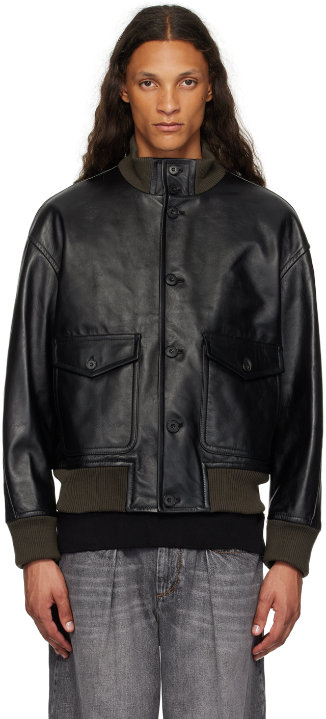 Shop After Pray Black A-1 Leather Jacket