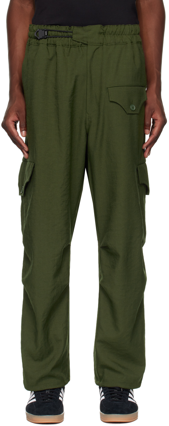 Shop Y-3 Green Sport Uniform Straight Leg Cargo Pants