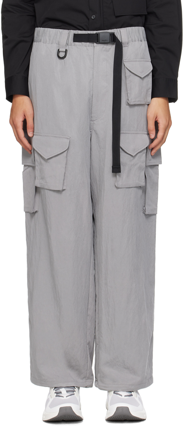 Gray Belted Cargo Pants