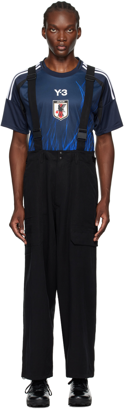 Black Suspender Cargo Pants