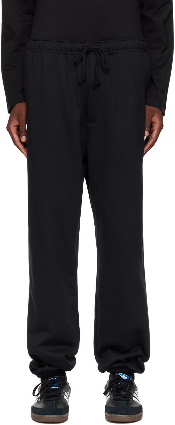 Shop Y-3 Black Drawstring Sweatpants