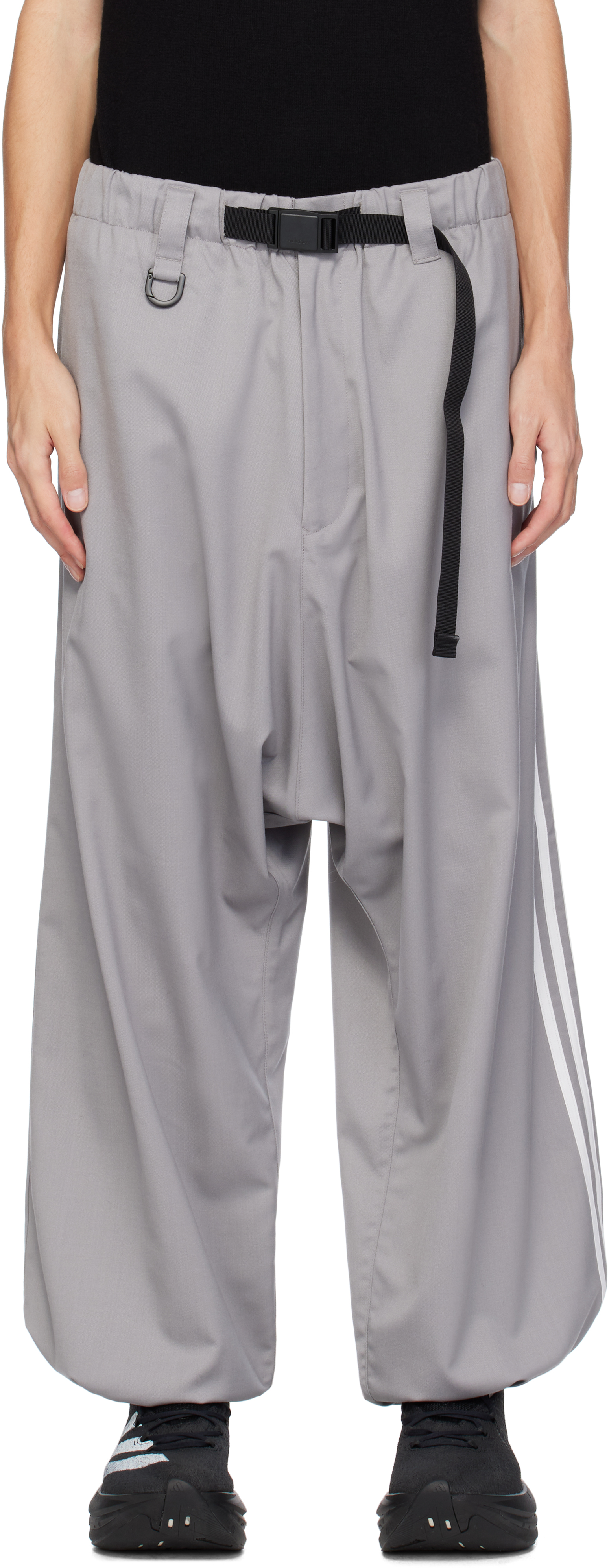 【関税込み】Y-3 ブラック レイヤード トラウザーズ Y-3 Y-3 trousers black - Black - Men | IQ2128 | thebs.com