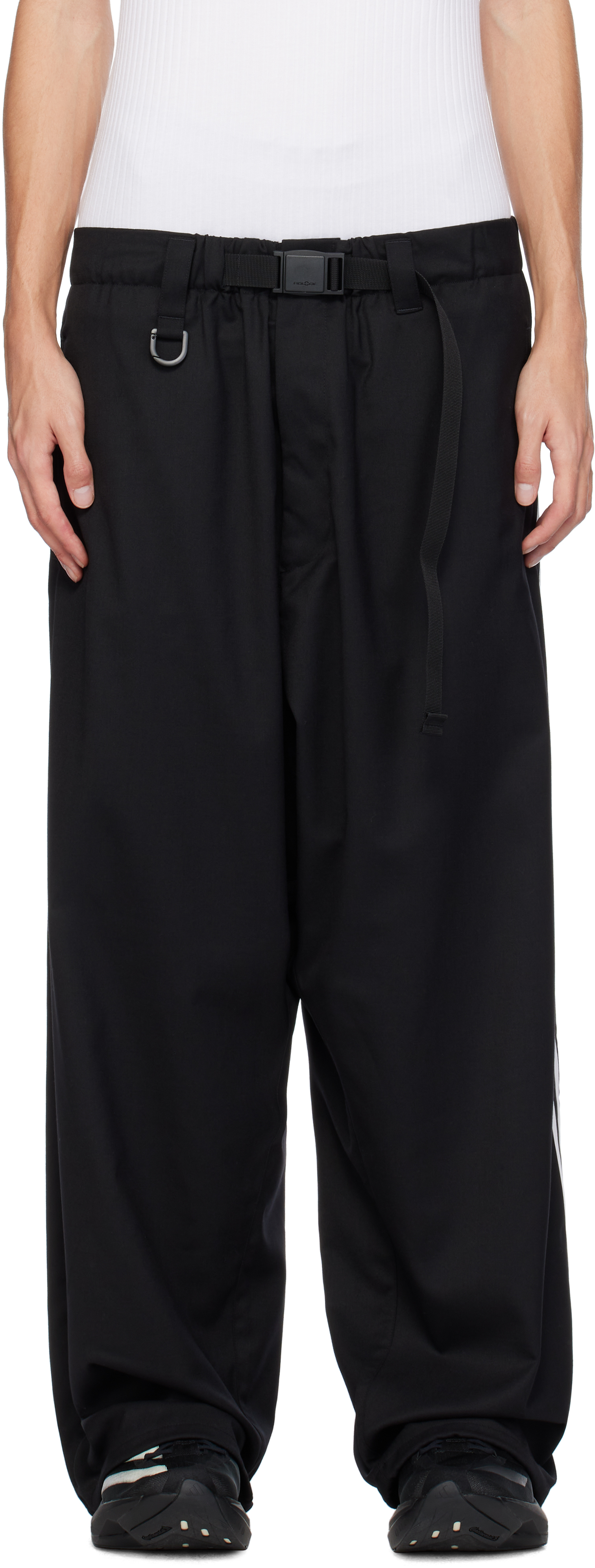 Black Refined Wool Trousers