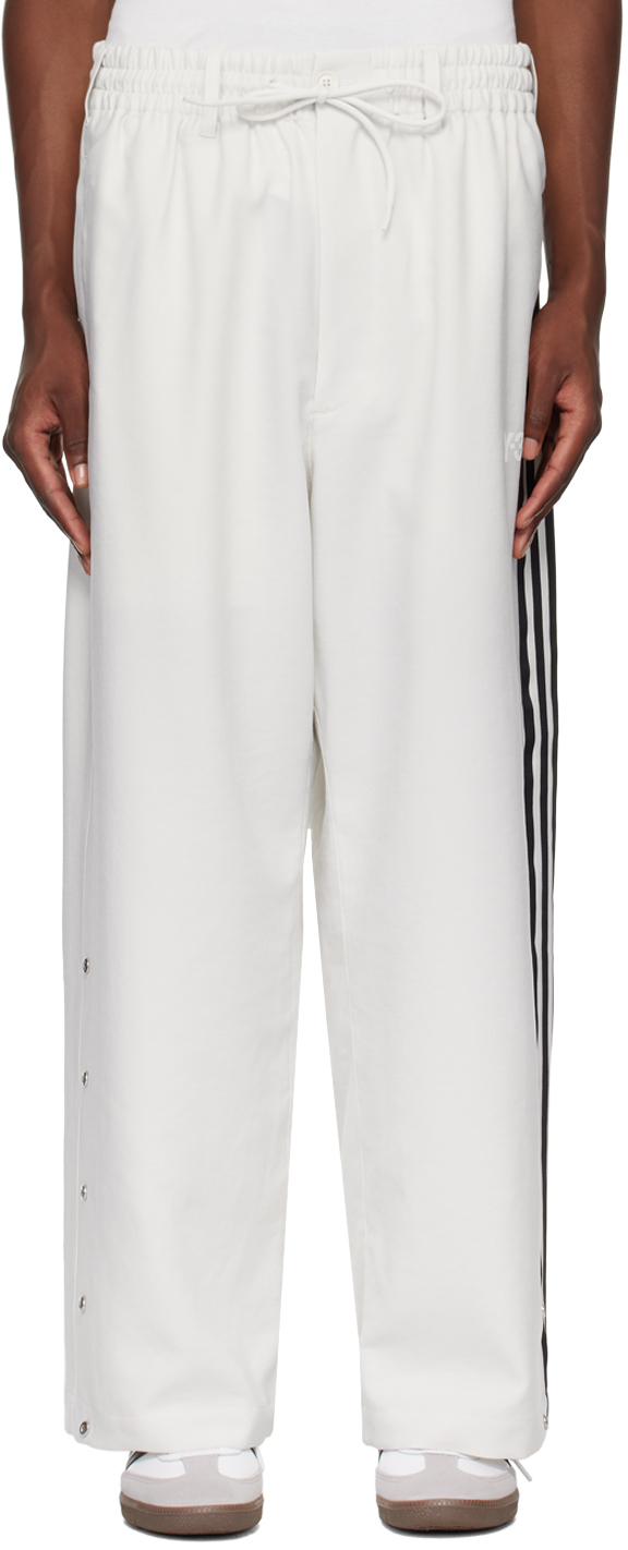 Shop Y-3 Gray Sport Uniform 3-stripes Trousers In Grey