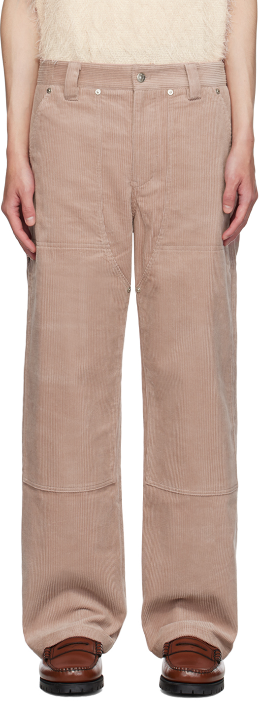 Shop After Pray Pink Patch Trousers In Dusty Pink