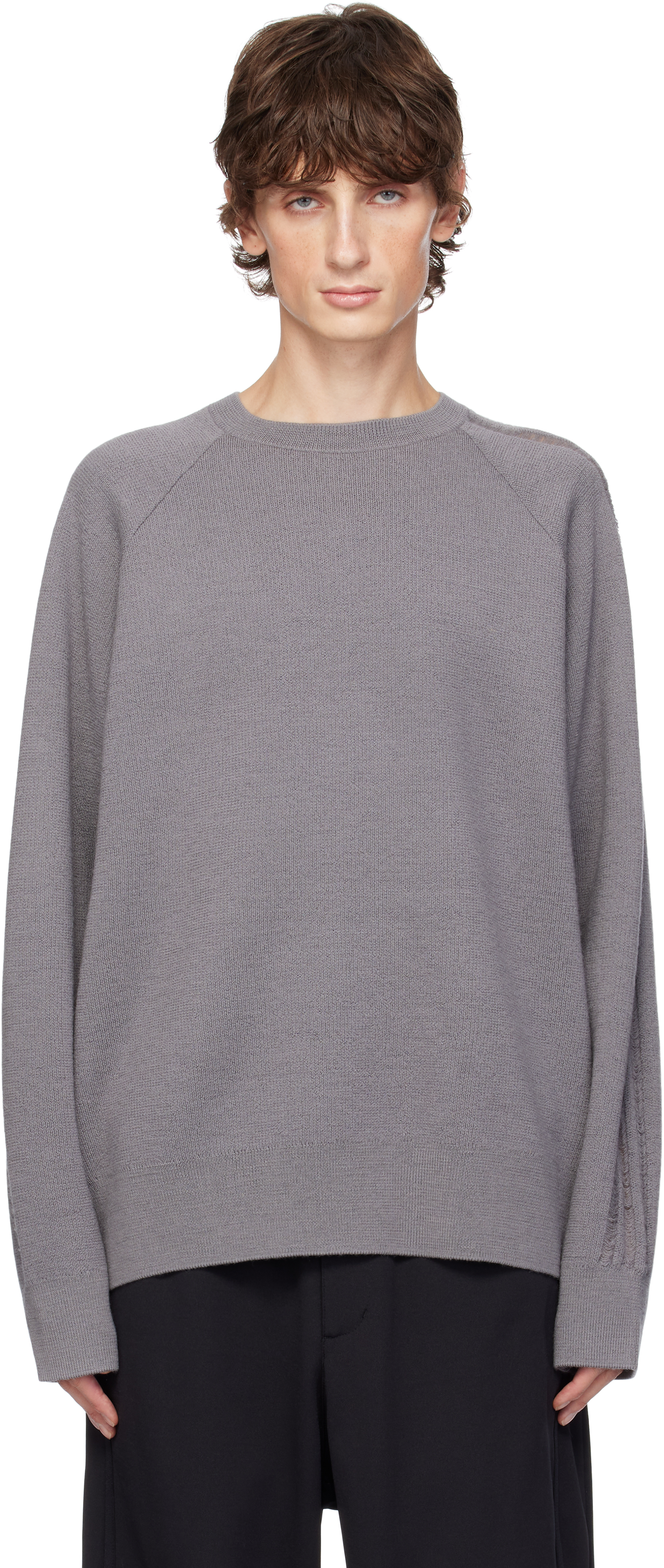 Gray 3S Knit Sweater