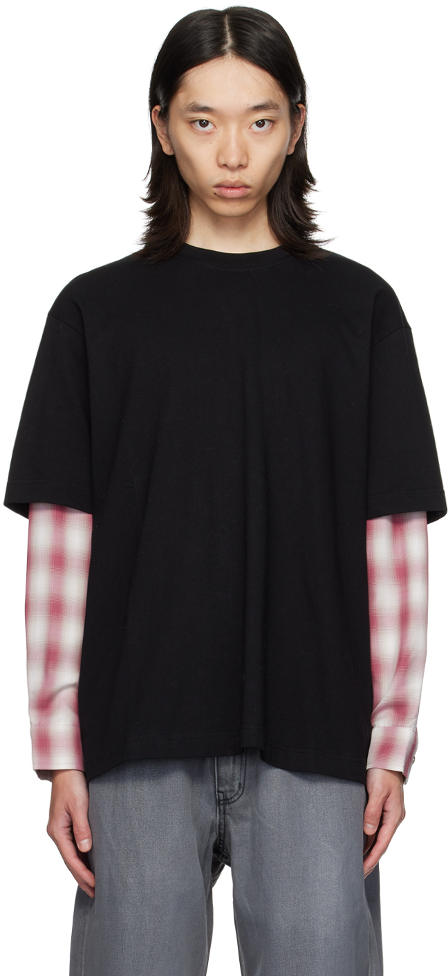 Shop After Pray Black Layered Long Sleeve T-shirt