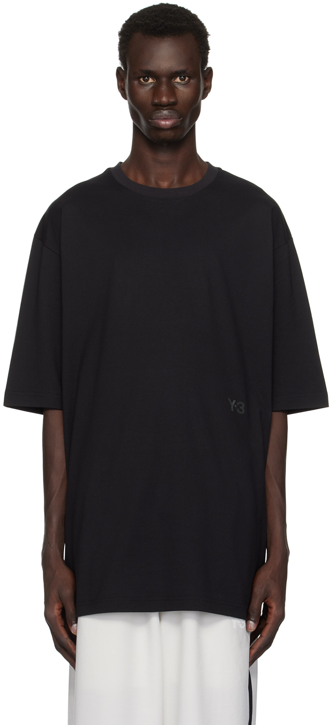 Shop Y-3 Black Boxy Short Sleeve T-shirt