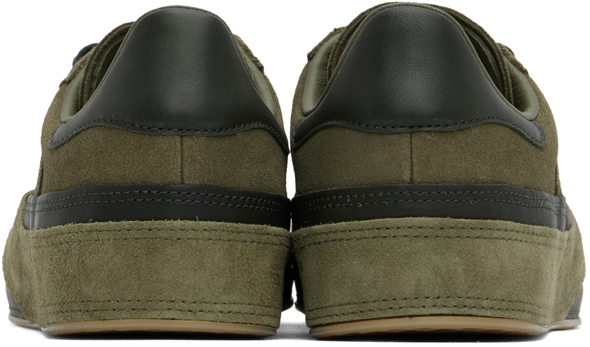 Y-3 Khaki Gazelle Sneakers In Green